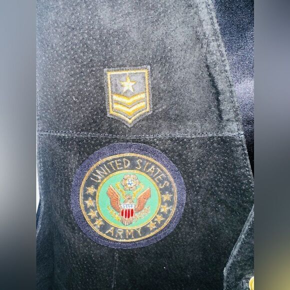 Gail Dauer Beverly Hills Vintage Military Style Suede Vest RARE!!! Couture Army - Picture 3 of 11
